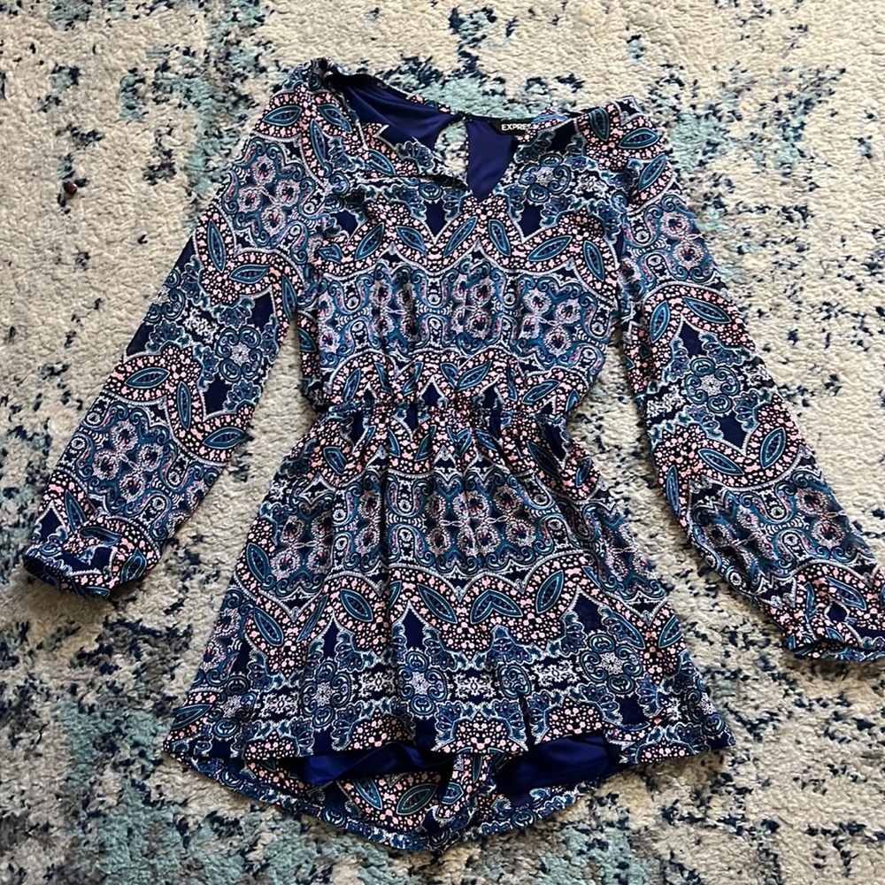 Express Chiffon Long Sleeve Romper